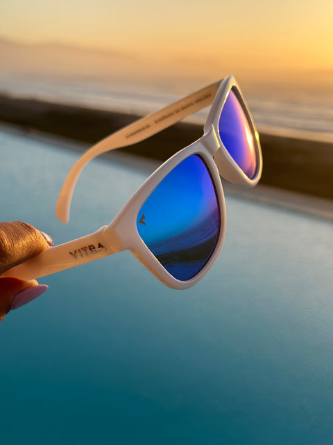 Wayfarer white/ blue