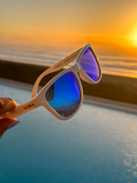 Wayfarer white/ blue