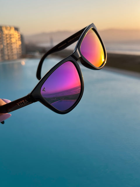 Wayfarer shiny black magenta