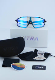 Sporty black photochromic blue polarizado