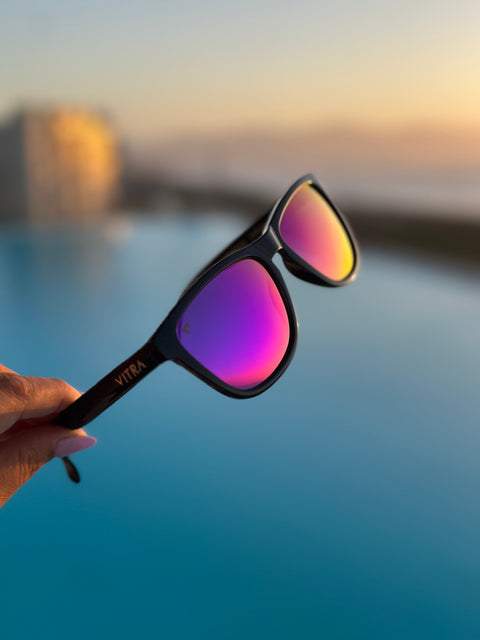 Wayfarer shiny black magenta