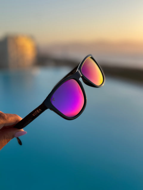 Wayfarer shiny black magenta