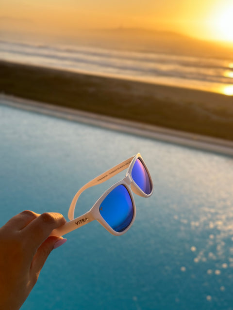 Wayfarer white/ blue