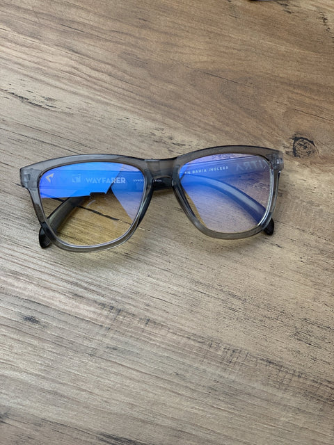 Wayfarer shiny Grey anti blue light