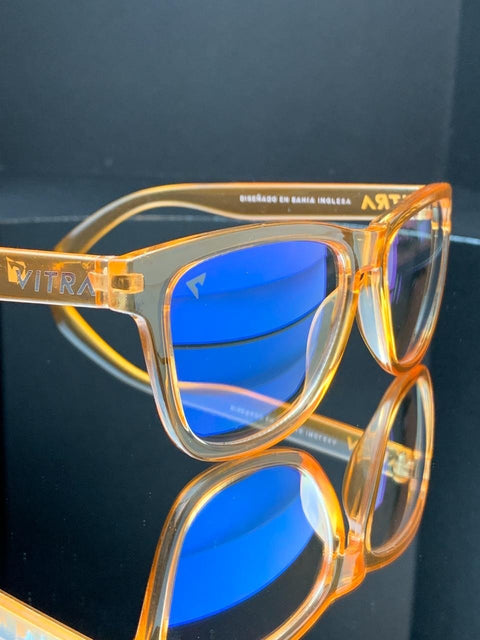 Wayfarer shiny orange anti blue light