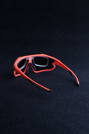 Sporty orange mirror polarizado +clip óptico+mica transparente