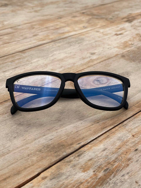 Wayfarer rubber black anti blue light