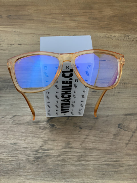 Wayfarer shiny orange anti blue light